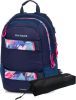 Studentský batoh + etue OXY Sport Flowers Blue
