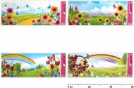 Okenní fólie 844 krajinka s duhou 60x22,5cm