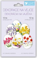 Velikonoční obtisk na vajíčka 836 košilky jarní květy 12ks