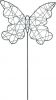 Zápich motýl kov 45cm 2221642