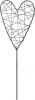 Zápich srdce kov 48cm 2221643