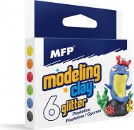 Modelovací hmota 6 ks barev GLITTER 