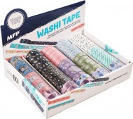 Lepící washi papírová páska 15mm x 3m mix motivů 5750116