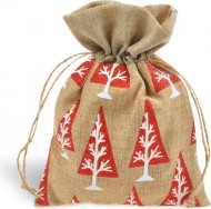 Sáček textil vánoční stromky 13x17cm 5800741 - zvětšit obrázek