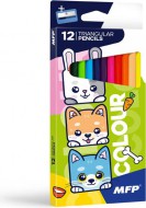 Pastelky 12 ks triangular s ořezávátkem COLOUR 6300666 - zvětšit obrázek