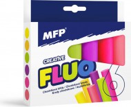 Křídy M chodníkové fluo kulaté 6 ks mix barev - krabička 6320142
