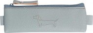 Penál etue mini s gumou na diář Sausage Dog light gray 20x4cm 