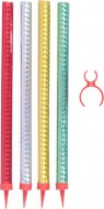 Fontána párty 24cm + držák na láhev - 4ks - barevná