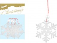 Vločka dřevěný stříbrný set 5,5x6,5cm/3ks 8885525 - zvětšit obrázek