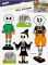 dekorace na zeď halloween HA02 26x19cm 2archy 1042
