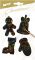 závěs vánoční škrabací obrázek set 4ks 1001 11x19c