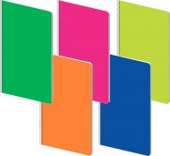 Blok se spirálou - fluo,PP,A4,linka,70listů 
