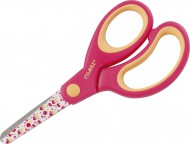 Nůžky dětské, kulaté 13cm, červené/bonbón  - zvětšit obrázek