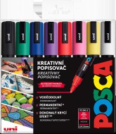 Posca, 8 ks, základ.barvy sada popisovačů PC-5M