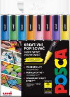 Sada popisovačů POSCA, třpyt.8ks,mix bar.PC-3M