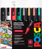 Sada popis.Posca, 8 ks CHRISTMAS PC-5M