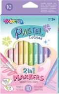 Pastel oboustr.fixy, štět. a tenký hrot,10 bar.  - zvětšit obrázek