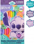 Pastelky trojhranné Jumbo, Stitch Pastel, 12 bar.  - zvětšit obrázek