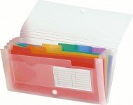 aktovka na dokum. PP,26x14cm,7kapes,transp. Crystal - aktovka na dokumenty 7 kapes