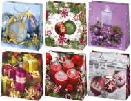 Dárková taška vánoční T2 19, 15,5x15,5x8cm - zvětšit obrázek