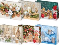 Dárková taška vánoční T6 33, 30x23x10cm