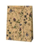 Papírová taška 23,5x31,5x8,5cm Eko, luční květiny