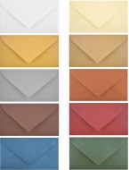 Obálky na vizitku 58x100mm metalické, mix - zvětšit obrázek