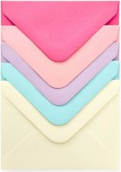 Obálka 70x100mm 110g hladká, PASTEL, mix - zvětšit obrázek