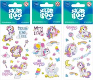 Nálepky Jednorožec blistr, 6,5x12,5cm