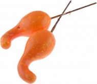 Přízdoba Dýně na drátku oranžová, 16cm, 6ks