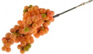 Přízdoba Větvička s bobulemi oranžová, 21cm, 6ks - zvětšit obrázek