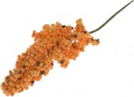 Přízdoba Větvička s bobulkami sv.oranžové, 13cm, 6ks