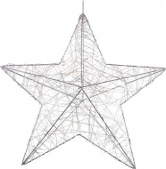 Dekorace LED Hvězda 30cm, stříbrná - zvětšit obrázek