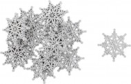 Vánoční dekorace Vločka 4cm/12ks, dřevo, bílá - zvětšit obrázek