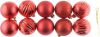 Vánoční baňky 10ks 4,5cm, červené