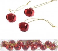 Rolničky 1,5cm, 12ks metalické, červené - zvětšit obrázek