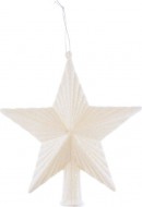 Špice Hvězda 19x19cm, bílá s glitry - zvětšit obrázek