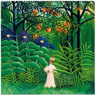 Ubrousky celoroční Woman in Forest, 33 x 33 cm - zvětšit obrázek