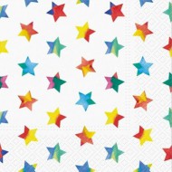 Ubrousky celoroční Rainbow Stars, 33 x 33 cm - zvětšit obrázek