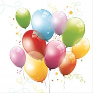 Ubrousky celoroční Birthday Balloons SDOG 0100 01 - zvětšit obrázek