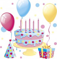 Ubrousky celoroční B-day cake with balloons, 33 x 33 cm,SLOG 053101 - zvětšit obrázek