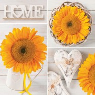 Ubrousky papírové SLOG 0453 01, Slunečnice se srdíčky