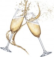 Ubrousky celoroční Two Glasses of Champagne, 33 x 33 cm, SLOG 0550 01 - zvětšit obrázek