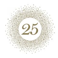  Ubrousky 3-vrstvé Zlatý potisk 25 