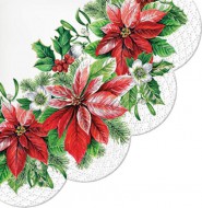 Ubrousky vánoční, výsek průměr 33cm, 3-vrstvé - zvětšit obrázek
