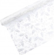 Organza glitr 36cm/5y BÍLÁ/STŘÍBRNÁ 703 - zvětšit obrázek