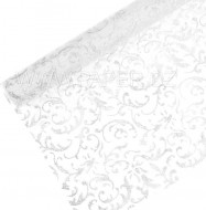 Organza glitr 35cm/5y bílá/bílá - zvětšit obrázek