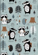Sešit školní A5, 60 listů linkovaný, Forest Animals - zvětšit obrázek