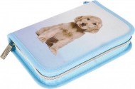 Penál Starpak Cute Dog 1patrový, 2klopy, vybavený