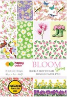 Blok papírů A4 BLOOM Spring 16 listů 28 motivů - zvětšit obrázek